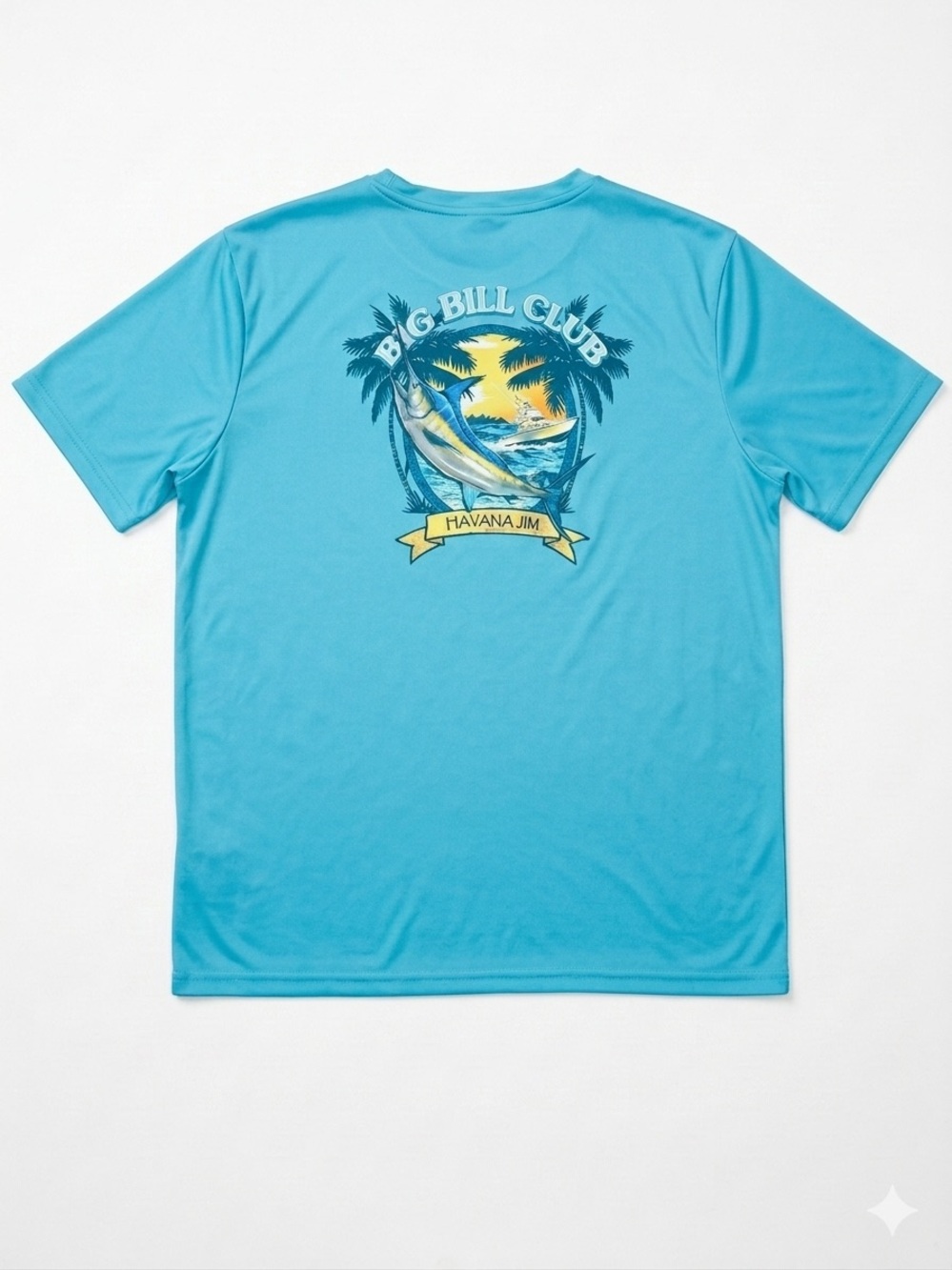 Men's Havana Jim Lightweight Short Sleeve Crewneck T-Shirt in Color Blue - Picture 4 of 4